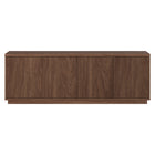 Hudson&Canal Hanson TV Stand for TV's up to 75" - Satin Walnut-A transitional design accommodates TVs up to 75" for your entertaining space