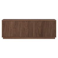 Hudson&Canal Hanson TV Stand for TV's up to 75" - Satin Walnut-A transitional design accommodates TVs up to 75" for your entertaining space