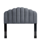 Modway Veronique Performance Velvet Twin Headboard - Charcoal-Dense Foam Padding