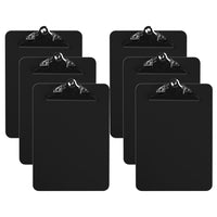 Davis Group Spring Clipboards - Letter Size - 9" W x 12" H - Black - 6 Pack-Clipboards are made of tough, durable injection molded plastic and feature smooth edges