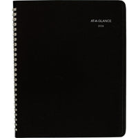 AT-A-GLANCE 2026 Monthly Planner - 8-3/4" H x 6-7/8" W - Black - Bilingual-12 months: January 2026 - December 2026