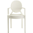 Nicer Furniture Louis XVI Ghost Chair - White - 4 Pack-Made of heavy-duty molded White polycarbonate