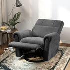 HOMCOM Upholstered Power Recliner with USB Charging Ports - Dark Grey-Integrated footrest enhances comfort for lounging or napping  