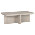 Hudson&Canal Elna 44"W Rectangular Coffee Table - Alder White-A contemporary Scandinavian design for your living room, den, and more