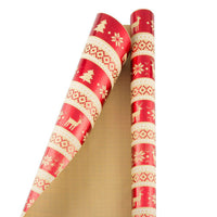 JAM Paper Christmas Wrapping Paper - 30" x 15' - Pixel Christmas -Design: Pixel Christmas