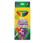 Crayola Erasable Coloured Pencils - 12/Pack-Erasable coloured pencils let you change and re-do drawings or correct mistakes