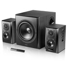 Edifier S351DB Bluetooth Bookshelf Speakers with 8" Subwoofer - Black-Enrich your audio with crisp, clear highs provided courtesy of our high quality titanium dome tweeters