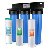iSpring WGB32BM 3-Stage Whole House Water System with Sediment, Carbon Block, and Iron & Manganese Reducing Filter-Reduces up to 3.0 ppm iron and 1.0 ppm manganese, protecting your family and appliances