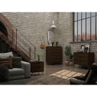 Manhattan Comfort Rockefeller Mid-Century Modern 3-Piece Bedroom Dresser Set - Brown-Choose Your Handle Design When the Product is at Your Home! Option for Cut-Out Edge Handle, or Flush Design Look.
