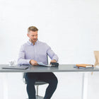 Fellowes LX840 Half Strip EasyPress Antimicrobial Stapler - Black-10 Year Limited Manufacturer Warranty
