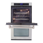Kucht 30" 10 cu. ft. Double Electric Wall Oven - Stainless Steel-Standard side racks