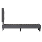 Flash Furniture Roxbury King Size Tufted Upholstered Platform Bed - Dark Grey Fabric-Button Tufted
