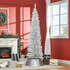 HOMCOM 7' Artificial Christmas Tree - White-Realistic branches give a full and lush look to the tree 