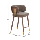 Zuo Brew Counter Stool - Brown/Walnut-7