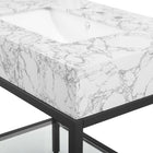 Modway Kingsley 36" Black Stainless Steel Bathroom Vanity - Black/White-8