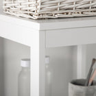 Kleankin Narrow Freestanding Bathroom Linen Tower Cabinet - White-Overall Dimensions: 11.8" L x 11.8" W x 55.7" H (30L x 30W x 141.6H cm)