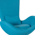 Flash Furniture Egg Series Aqua Fabric Side Reception Chair-Lumbar Pillow