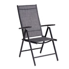 Dura Housewares San-Remo Folding Chair - noir - 2 Pack-5-Position Reclining Chairs