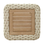 Zuo Antul Coffee Table - White/Natural-Painted Acacia Wood square shape tabletop
