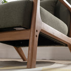 Ebello Hertford 26" Wide Mid Century Upholstered Solid Wood Accent Chair with an Extra Pillow - Green-9