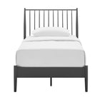 Modway Adair Spindle Metal Twin Platform Bed - Charcoal-Assembly Required