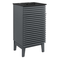 Modway Render 18" Bathroom Vanity - Grey/Black-Mid-Century Modern Style