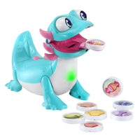 VTech Sandy Snacks-a-Lot - English-It’s time for a snack! Hold up a snack piece for Sandy to sniff, then place it on her tongue when she opens her mouth