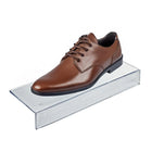 Azar Displays Acrylic Shoe Shelf for Slatwall with Sign Slot - 10" W x 1.25" H x 4" D - Clear - 10 Pack-Clear Acrylic
