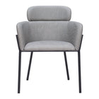 Zuo Bremor Dining Chair - Slate Grey - Set of 2-Cozy polyester linen fabric