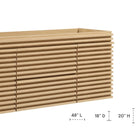 Modway Render 48" Single Sink Compatible Bathroom Vanity Cabinet - Oak-Drywall Friendly Mounting Cleat