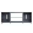 Manhattan Comfort Brighton 60" Modern TV Stand - Grey-Modern Free Standing TV Stand for Living Room and Bedroom use