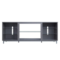Manhattan Comfort Brighton 60" Modern TV Stand - Grey-Modern Free Standing TV Stand for Living Room and Bedroom use