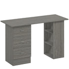 HOMCOM 47.25" Computer Desk with Storage - Grey-A 47.25" long tabletop provides you with ample working area and space for your laptop 