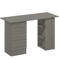 HOMCOM 47.25" Computer Desk with Storage - Grey-A 47.25" long tabletop provides you with ample working area and space for your laptop 