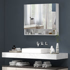 Kleankin Wall Mounted Bathroom Medicine Cabinet with Mirror - White-Four-compartment design, great for sharing with the family/friends