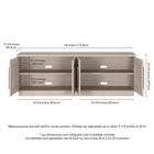 Hudson&Canal Tillman TV Stand for TV's up to 75" - Alder White-9