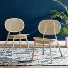 Modway Malina Wood Dining Side Chair - Grey - 2 Pack-DINING ARMCHAIR - A warm accent to your dining table, family room, office desk, or vanity, Malina makes a statement in the modern home. Dimensions: 19"L x 24.5"W x 31.5"H; Weight Capacity: 330 lbs.