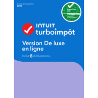 TurboTax Deluxe Online Edition 2025 - 8 Returns - French - Online version-Ideal for individuals, couples and families claiming common deductions, such as RRSPs, donations and medical expenses.