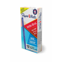 Paper Mate Ballpoint Stick Pens - Medium - Blue - 12 Pack-Quality office pens - perfect for virtually any work