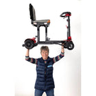 Monarch Genie Lightweight Folding Mobility Scooter - Red-Suitable for shopping trips holidays travel and everyday outings
