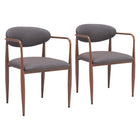 Zuo Zens Dining Chair - Truffle Grey - Set of 2-Assembly required