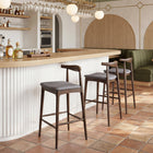 Zuo Tuzka Barstool - Grey/Espresso - Set of 2-Assembly required