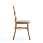 Manhattan Comfort Paragon 17.52" Industry Chic Upholstered Dining Chair - Nature and Oatmeal - Set of 4-Optional Seat Cushion Included to Add Extra Comfort