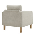 Modway Hawken Boucle Fabric Accent Armchair - Parchment Beech-6