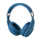 Basic Tech Wireless Over The Ear Foldable Headphones - Sea Blue-Auxilary audio cable is included