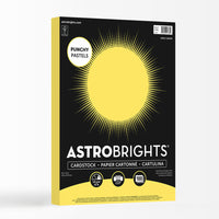 Astrobrights 65lb Cover Paper - 8.5" W x 11" H - Lively Lemon - 100 Sheets (91785)-Basis Weight: 65 lb./176 gsm