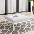Modway Harmony Sunbrella Outdoor Patio Aluminum Ottoman - Grey-Comfortable Dense Foam Padding
