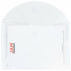 JAM Paper Plastic 3 Pocket Envelopes, VELCRO Brand Closure, Letter Booklet, 9.75 x 13, Clear Poly, 10 Pack-Material: plastic