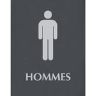 Headline Sign Century Series ADA Signs, Men/Women Combo Pack, French (Hommes/Femmes)-Durable plastic material with adhesive backing for easy application