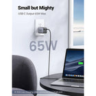 UGREEN 65W GaN Fast Charger - 2x USB-C/1x USB-A-One for All: Comes with 2 USB-C ports and a standard USB-A port. When you connect 3 devices, power will be distributed efficiently between both port types to ensure optimum charging current.